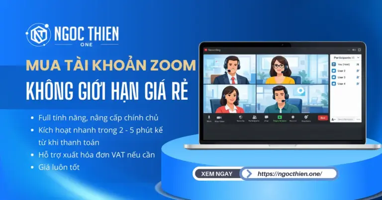 Mua tài khoản Zoom không giới hạn giá rẻ