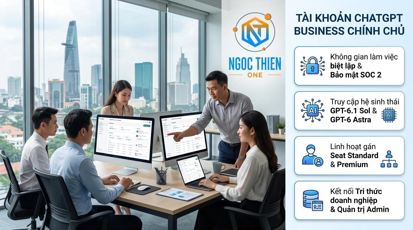 Giới thiệu về tài khoản ChatGPT Business - Nên mua ChatGPT Business dùng chung hay chính chủ?