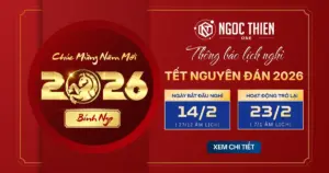 Thông báo lịch nghỉ Tết Nguyên đán Bính Ngọ năm 2026
