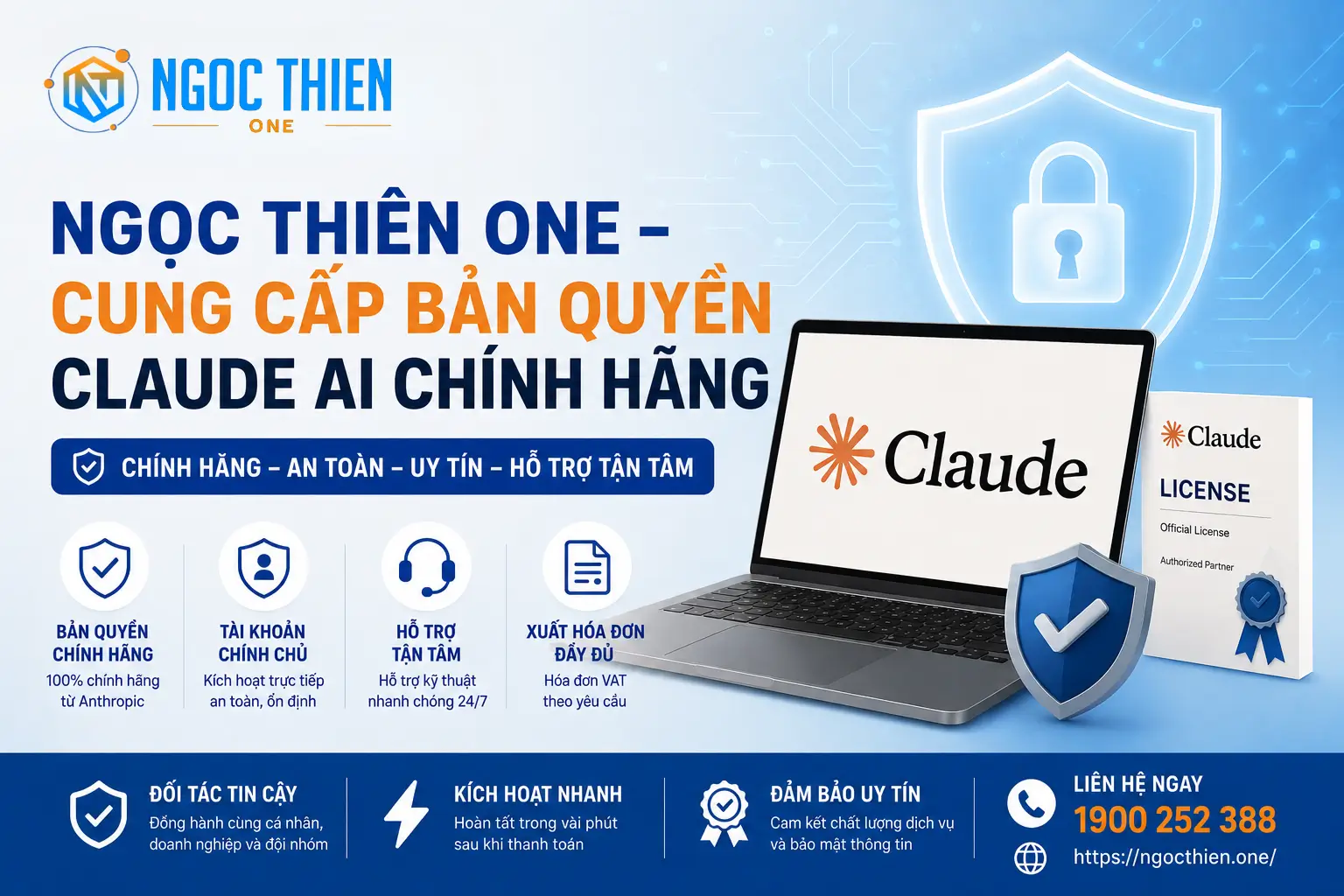 Ngọc Thiên One - Cung cấp bản quyền Claude AI chính hãng