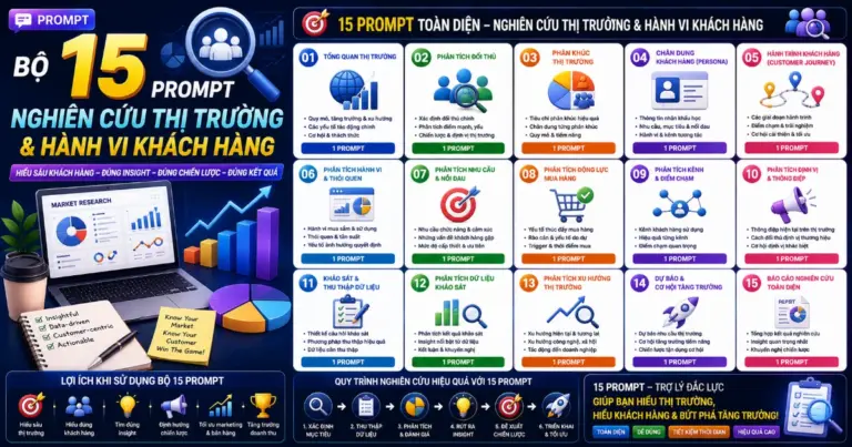 Bộ 15 Prompt Nghiên cứu thị trường và Hành vi khách hàng