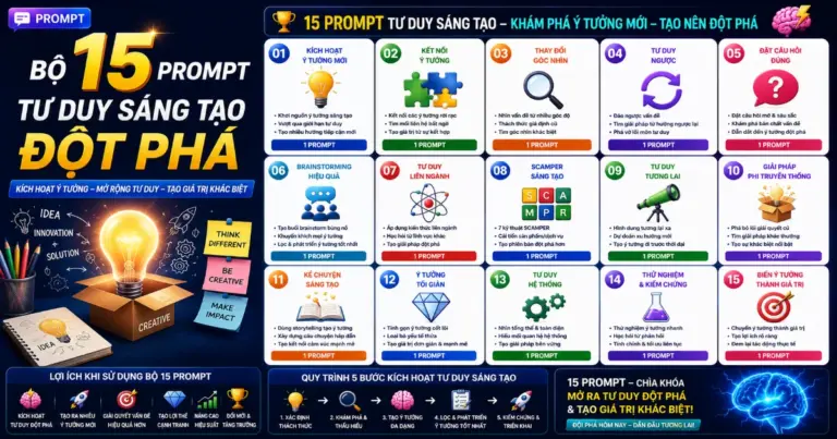 Bộ 15 Prompt Tư duy Sáng tạo đột phá