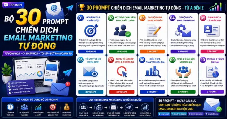 Bộ 30 Prompt Chiến dịch Email Marketing tự động