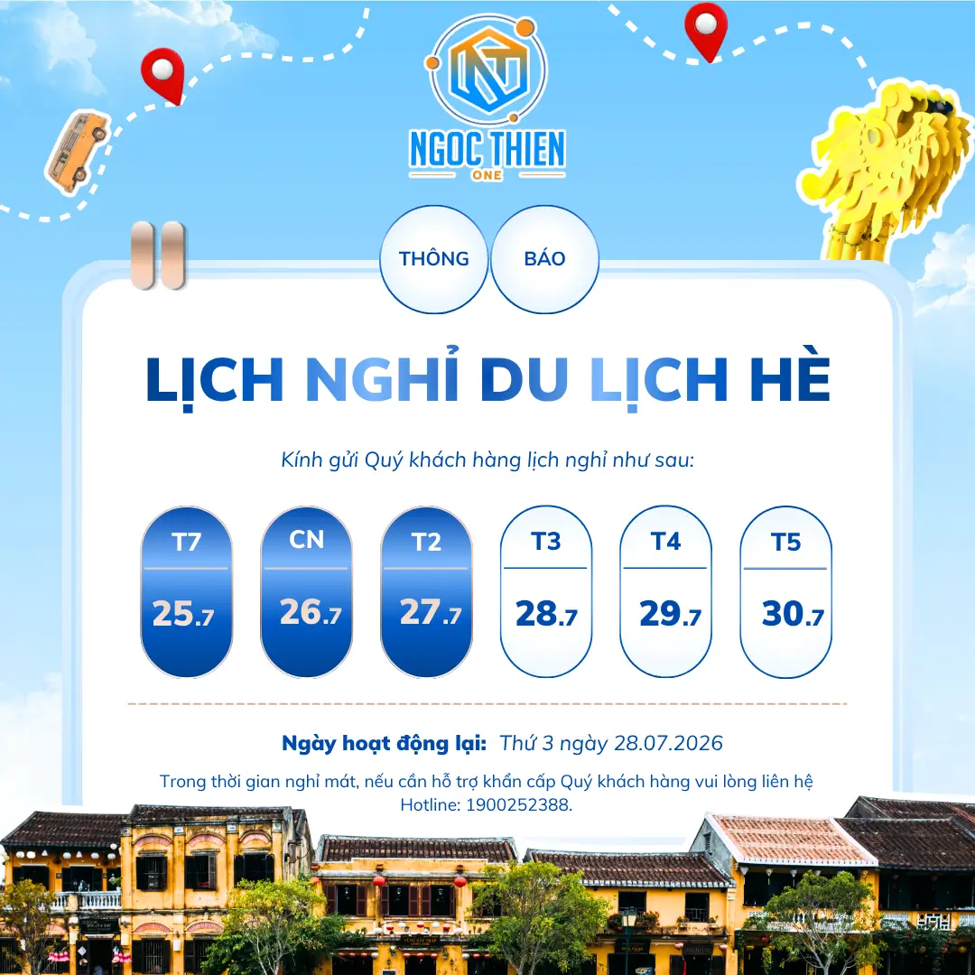 Thông báo lịch nghỉ du lịch hè năm 2026