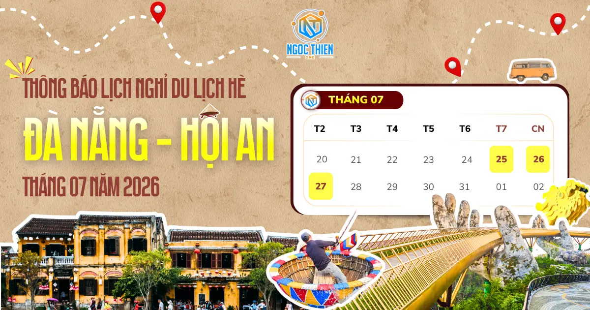 Thông báo lịch nghỉ du lịch hè năm 2026