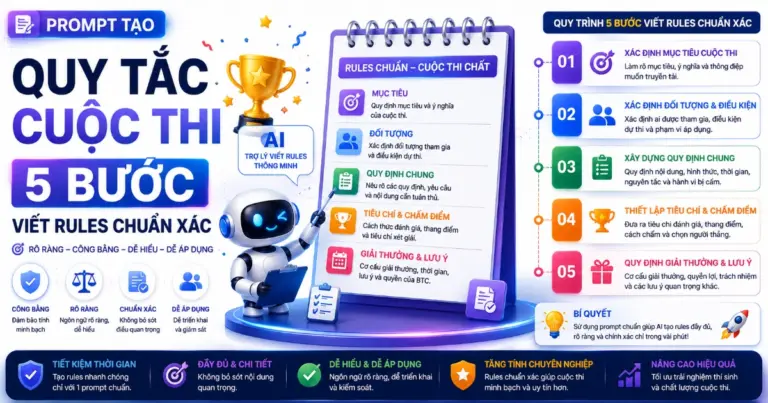 Prompt Tạo Quy Tắc Cuộc Thi: 5 Bước Viết Rules Chuẩn Xác