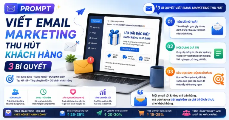 Prompt viết email marketing thu hút khách hàng: 3 bí quyết