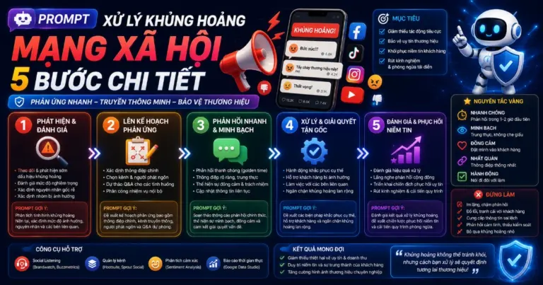 Prompt xử lý khủng hoảng mạng xã hội: 5 bước chi tiết
