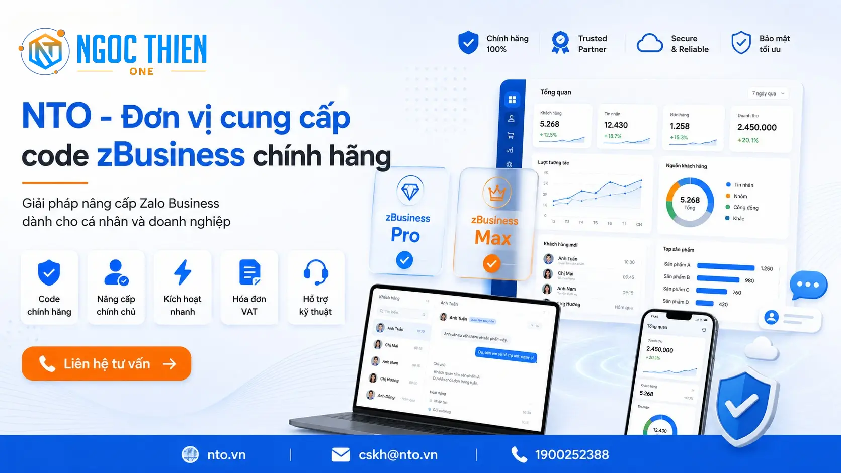 Ngọc Thiên One - Cung cấp code Zalo Business Pro chính chủ
