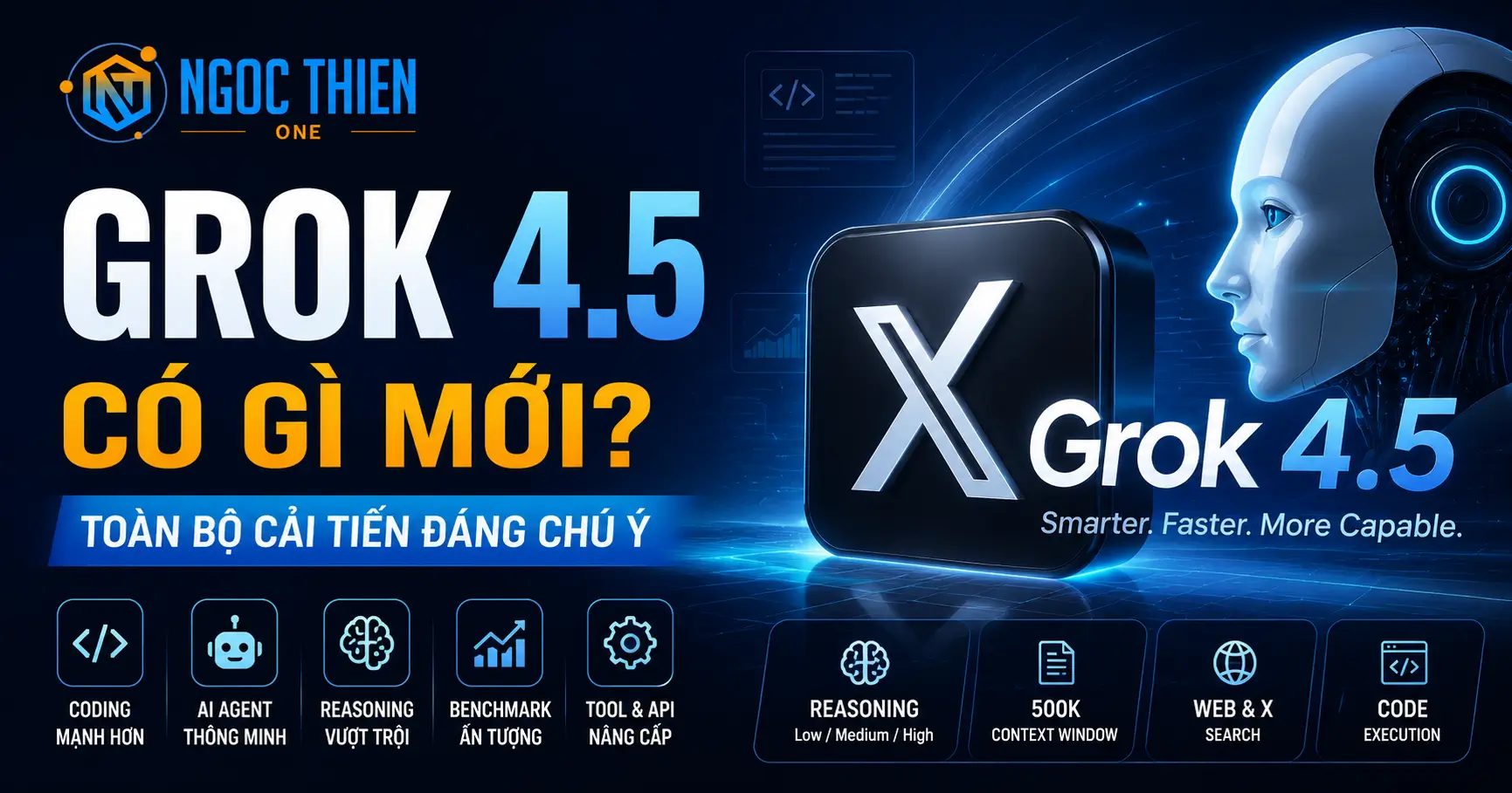 Grok 4.5 có gì mới? Toàn bộ cải tiến đáng chú ý