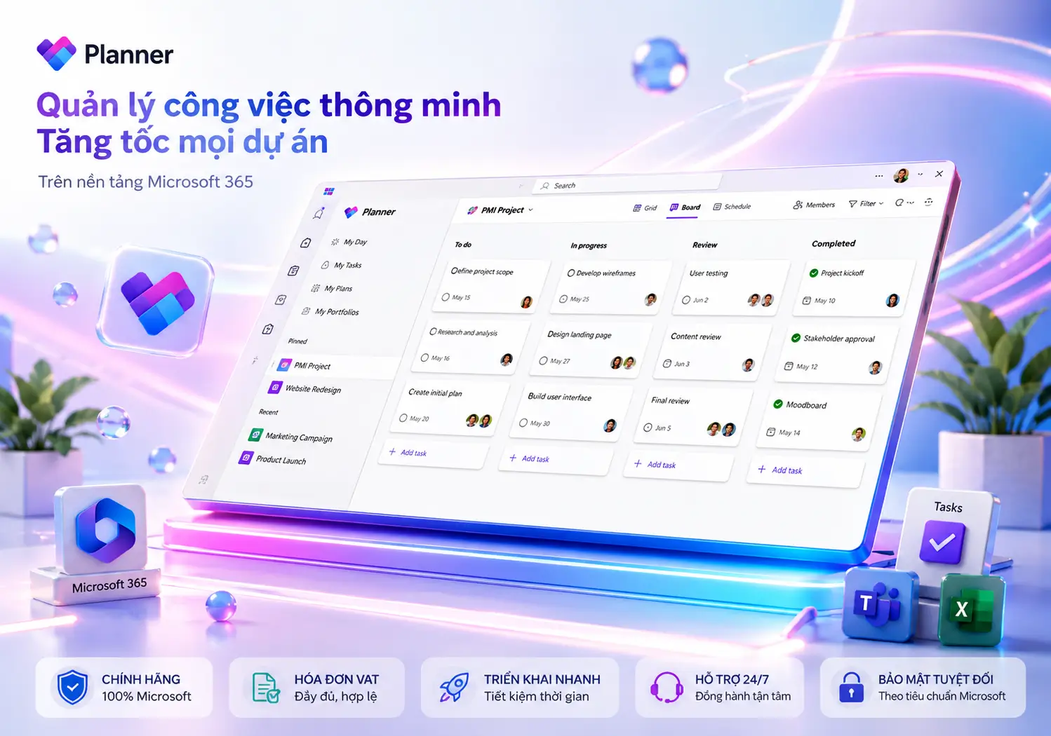 Hướng dẫn mua Microsoft Planner bản quyền chính hãng cho doanh nghiệp