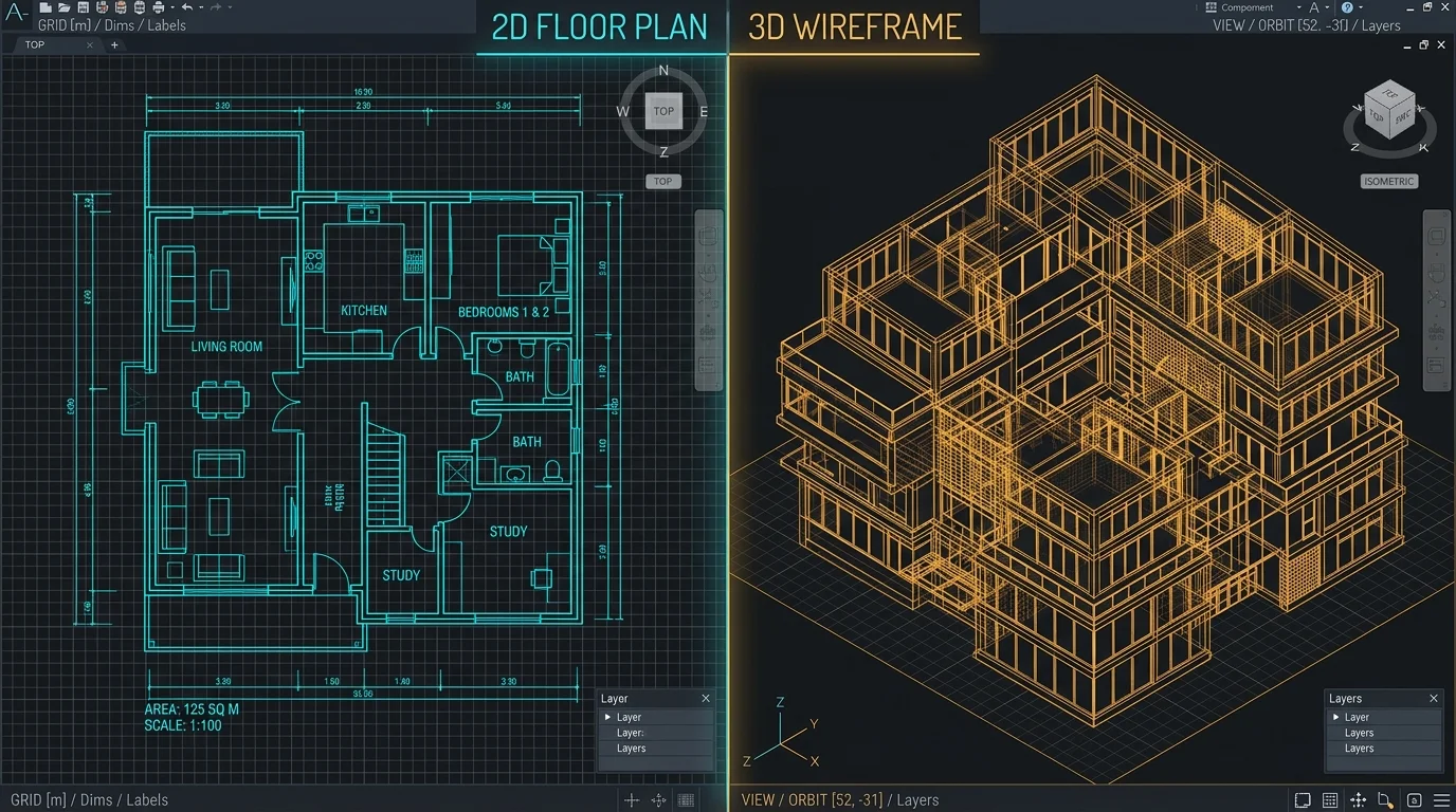 So sánh các tính năng giữa AutoCAD và AutoCAD LT