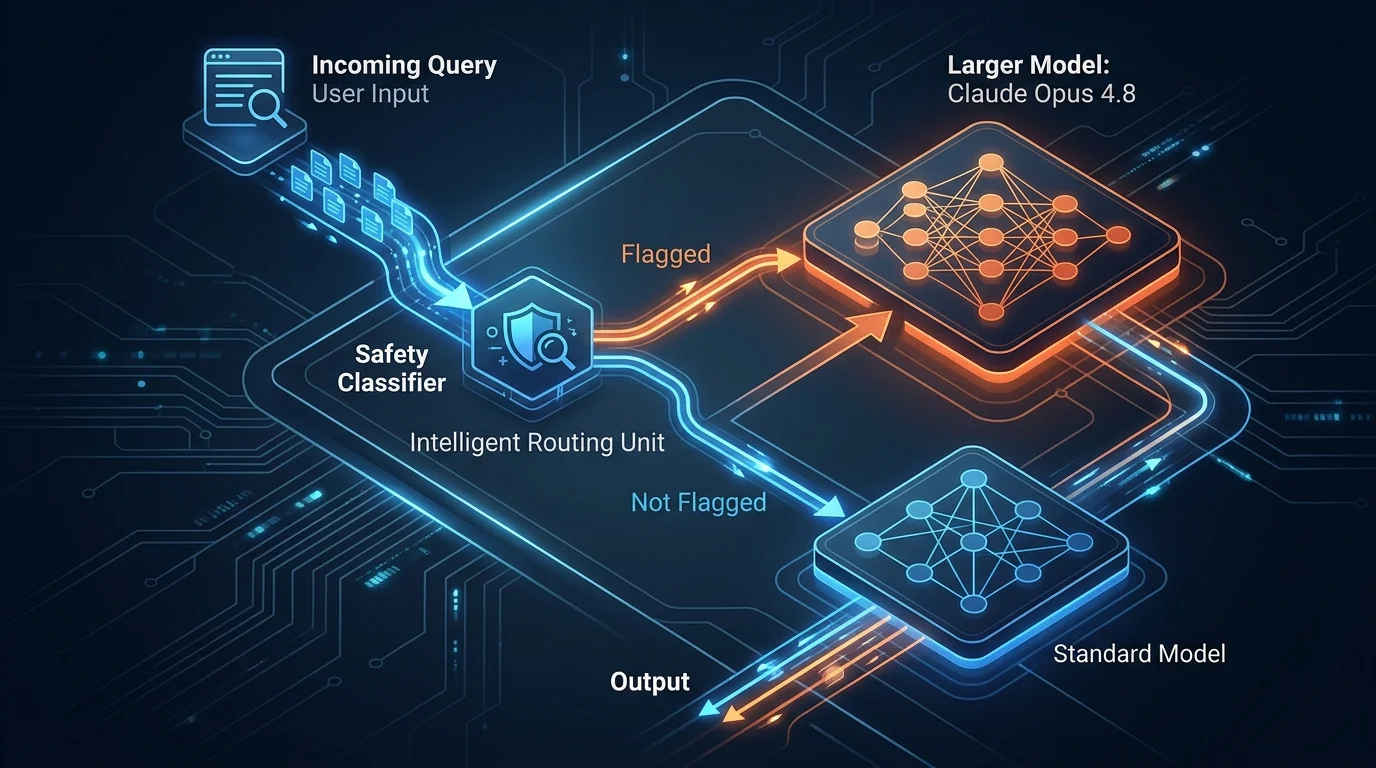 Sơ đồ cơ chế chuyển hướng routing sang mô hình Opus