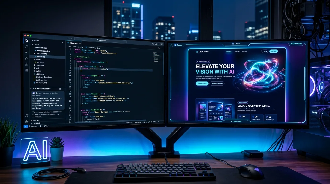 Tính năng lập trình và thiết kế giao diện visual của Grok 4.6 trong Cursor IDE