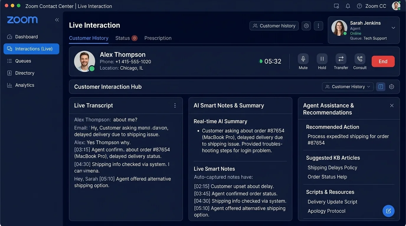 Zoom AI Expert Assist giúp giảm áp lực sau cuộc gọi