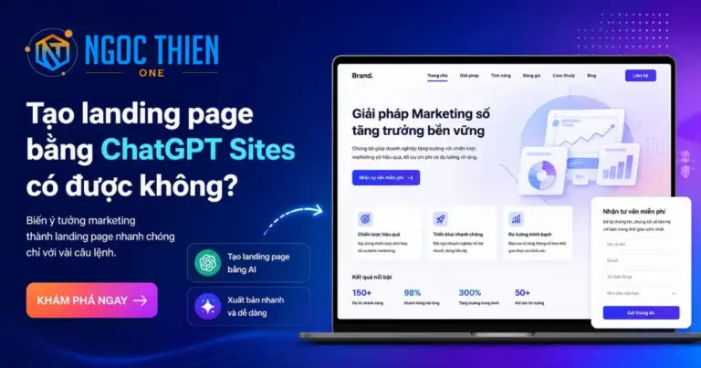 Tạo landing page bằng ChatGPT Sites có được không?