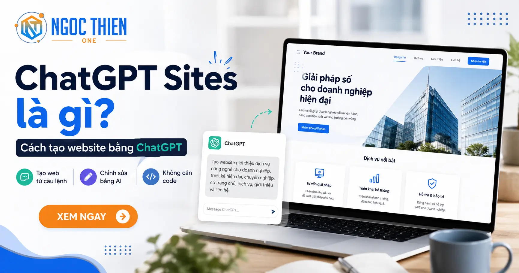 ChatGPT Sites là gì? Cách tạo website bằng ChatGPT