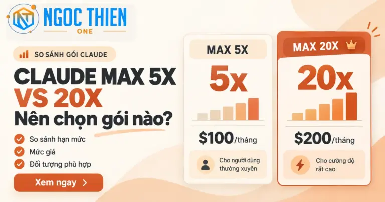 So sánh Claude Max 5x vs 20x về giá và hạn mức