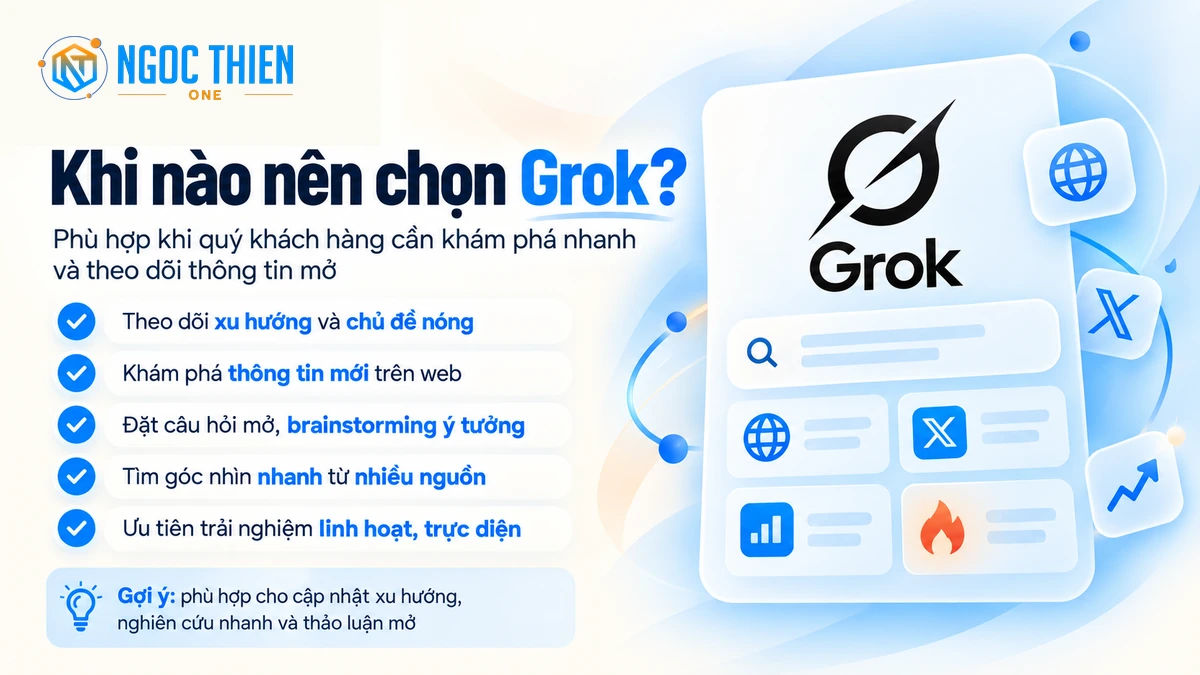 Khi nào nên chọn Grok để khám phá thông tin mới