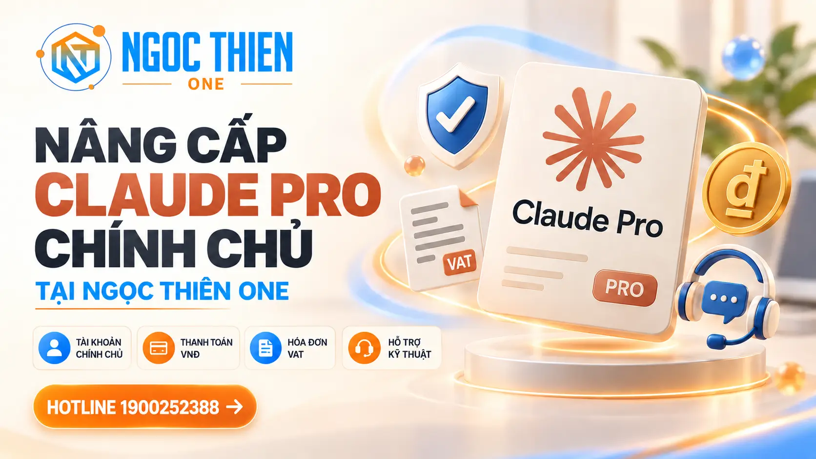 Nâng cấp Claude Pro chính chủ tại Ngọc Thiên One