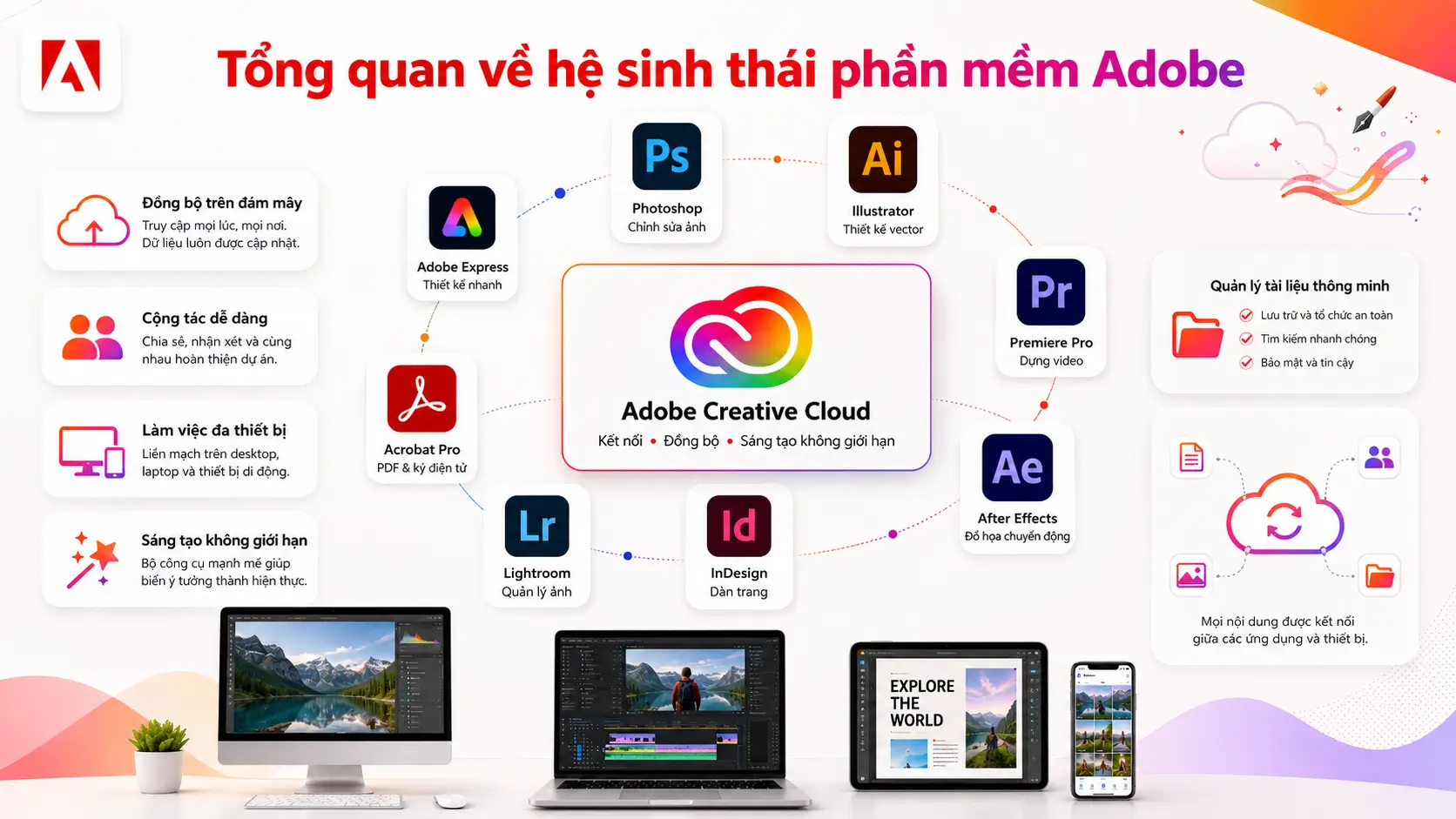 Adobe là gì? Tổng quan về hệ sinh thái phần mềm Adobe