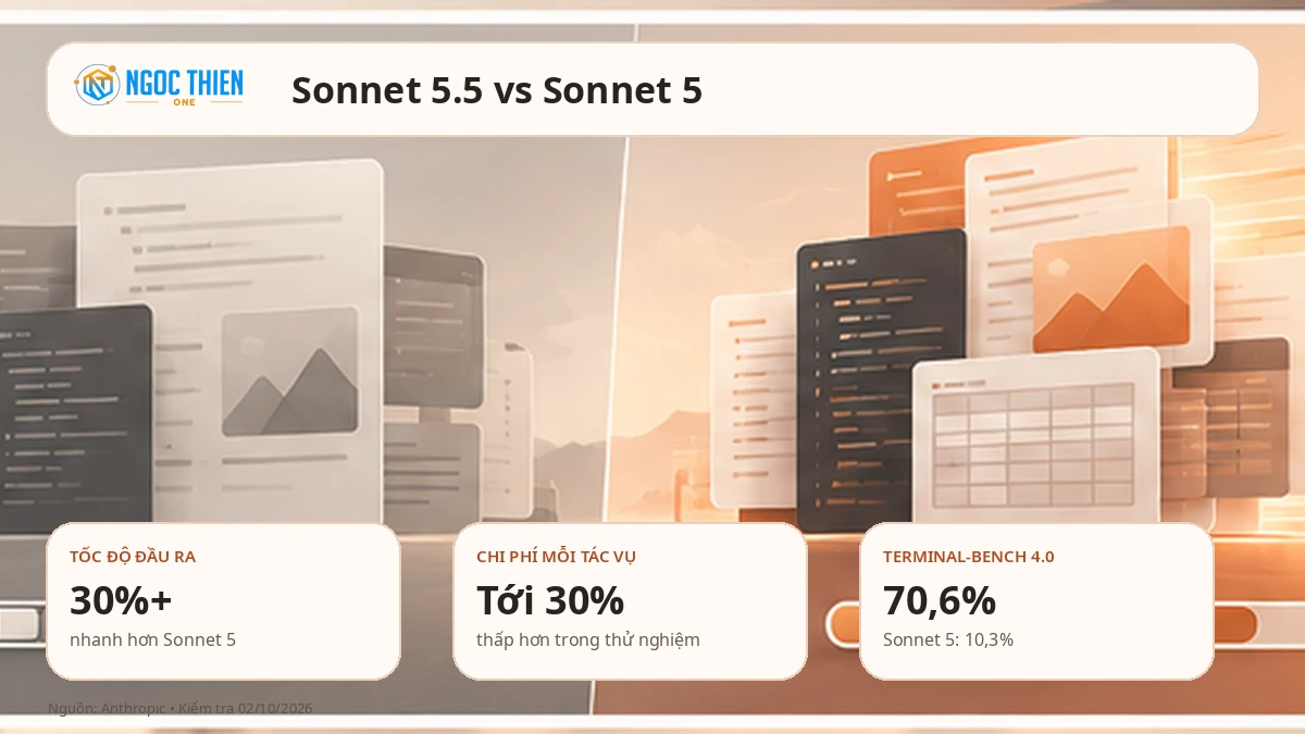 So sánh Claude Sonnet 5.5 và Sonnet 5 về tốc độ, chi phí theo tác vụ và benchmark