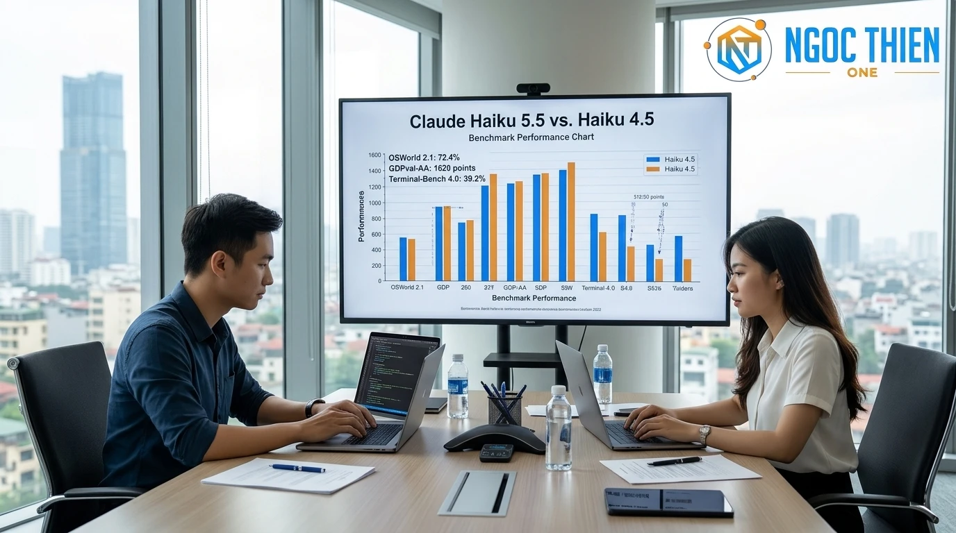 So sánh Claude Haiku 5.5 và Haiku 4.5 trên các bài kiểm tra benchmark kỹ thuật của Anthropic